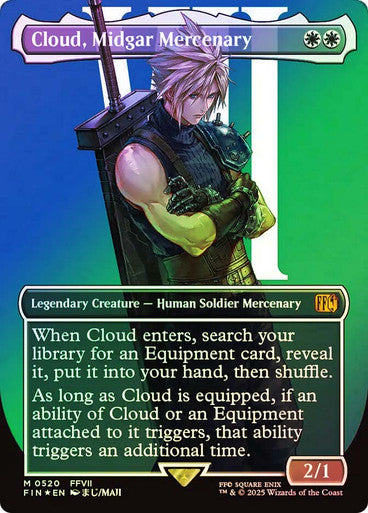 Cloud, Midgar Mercenary (Borderless) Surge Foil