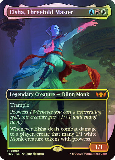 Elsha, Threefold Master (Borderless) Foil