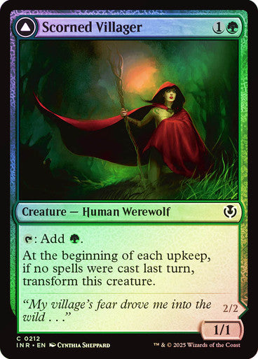 Scorned Villager // Moonscarred Werewolf Foil
