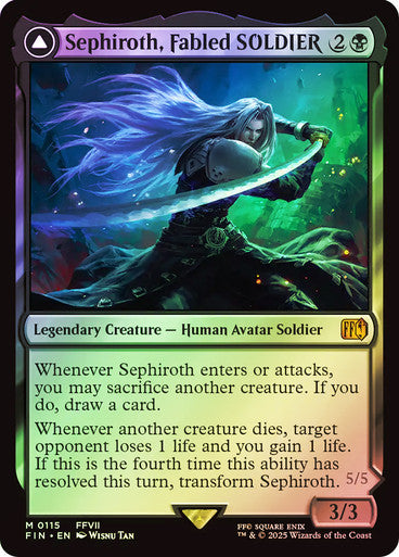 Sephiroth, Fabled SOLDIER // Sephiroth, One-Winged Angel Foil