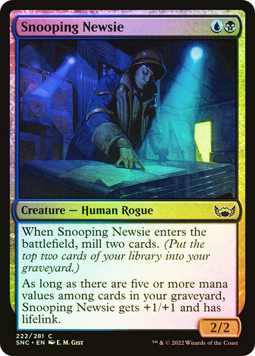 Snooping Newsie Foil