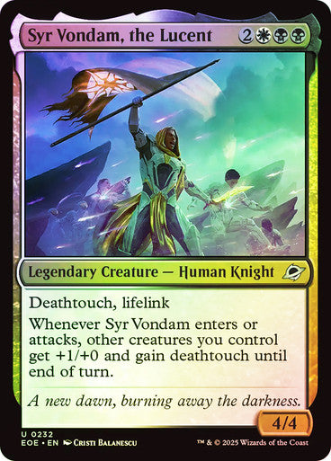 Syr Vondam, the Lucent Foil