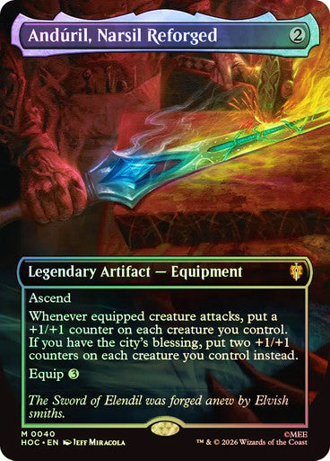 Andúril, Narsil Reforged (Borderless) Foil