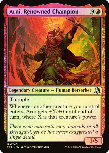 Arni, Renowned Champion Foil