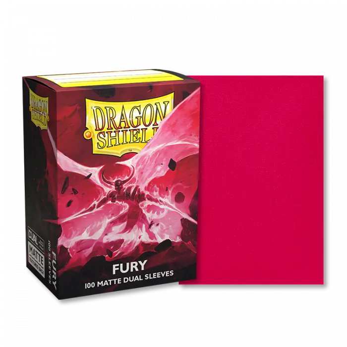100 Micas Dragon Shield Fury - Matte Dual Sleeves - Standard Size