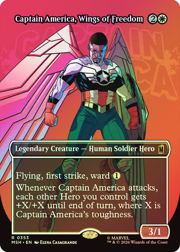 Captain America, Wings of Freedom (Borderless) Foil