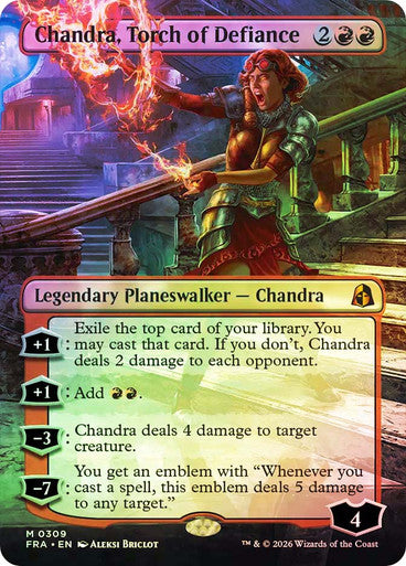 Chandra, Torch of Defiance (Borderless) Foil
