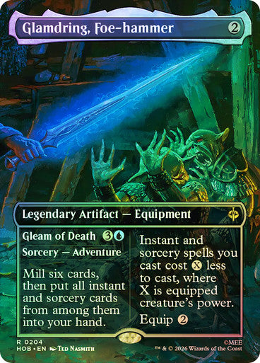 Glamdring, Foe-hammer // Gleam of Death (Borderless) Foil