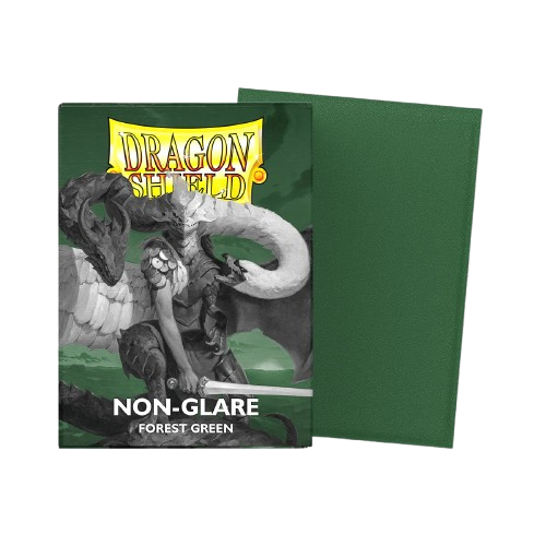 100 Micas Dragon Shield Forest Green - Non-Glare Sleeves - Standard Size