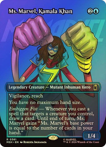 Ms. Marvel, Kamala Khan (Borderless) Foil