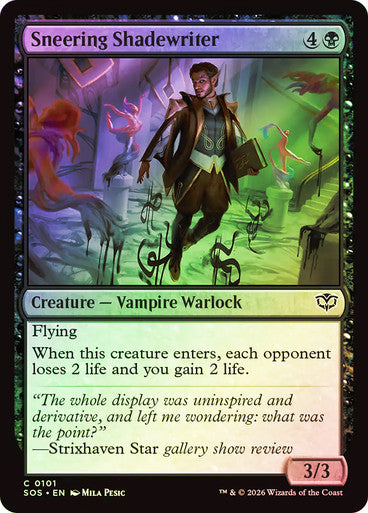 Sneering Shadewriter Foil