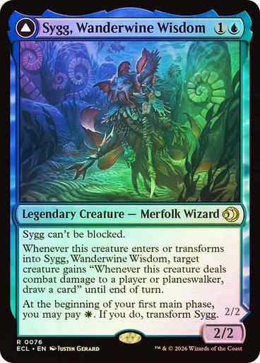 Sygg, Wanderwine Wisdom // Sygg, Wanderbrine Shield (Default) Foil