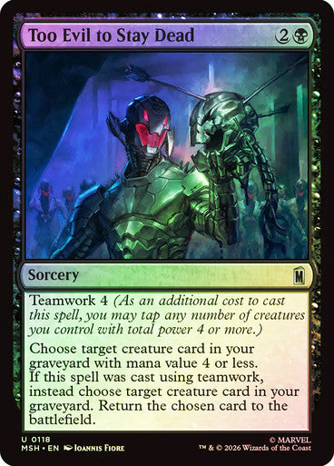Too Evil to Stay Dead Foil