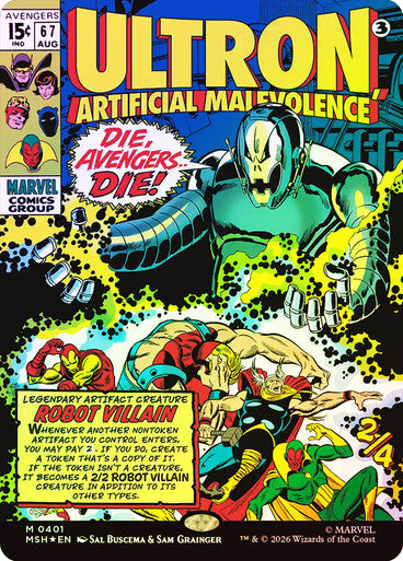Ultron, Artificial Malevolence (Borderless) Foil