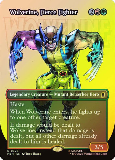 Wolverine, Fierce Fighter (Borderless) Foil