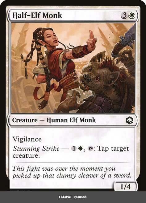 Half-Elf Monk - Spanish - Spanish