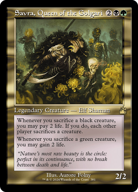 Savra, Queen of the Golgari - (Retro Frame)