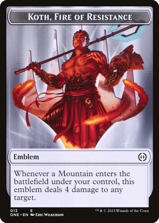 Koth, Fire of Resistance Emblem Foil