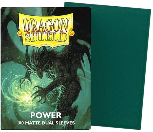 100 Micas Dragon Shield Power - Matte Dual Sleeves - Standard Size