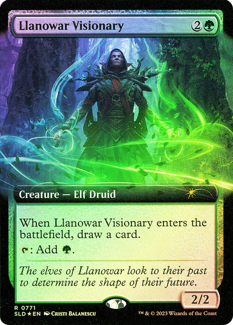 Llanowar Visionary - (Secret Lair) (Extended Art) - Foil