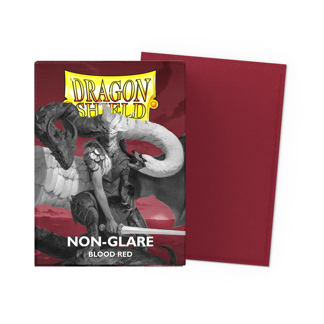 100 Micas Dragon Shield Blood Red - Non-Glare Sleeves - Standard Size