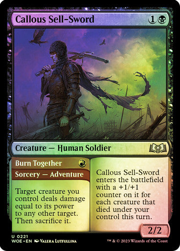 Callous Sell-Sword // Burn Together Foil