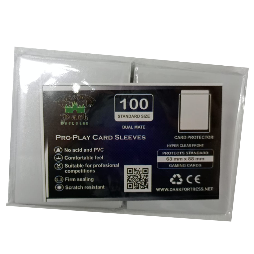 Dark Fortress Sleeves White Dual Matte Estandar