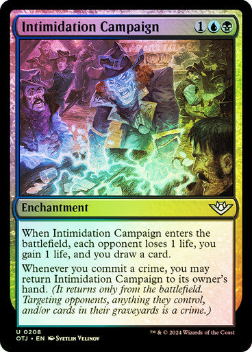 Intimidation Campaign Foil