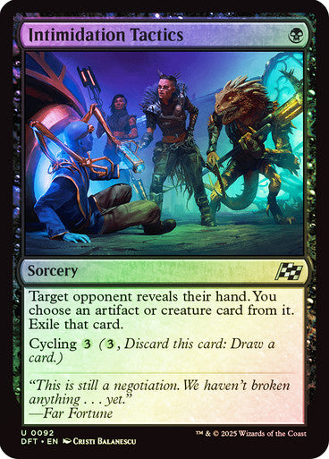 Intimidation Tactics Foil