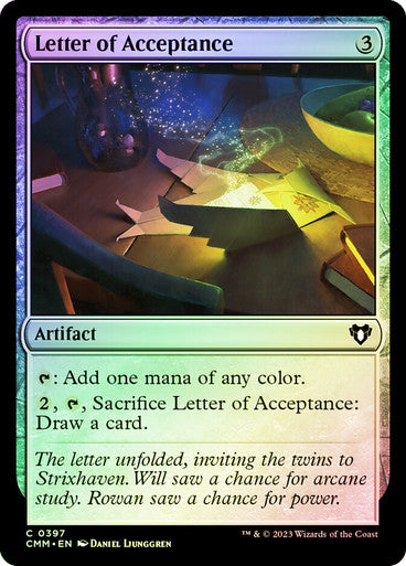 Letter of Acceptance Foil
