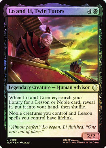 Lo and Li, Twin Tutors Foil
