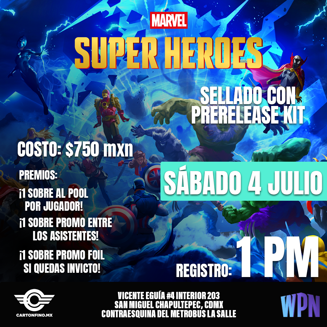 Pase de Evento: Marvel Super Heroes Sellado con Prerelease Kit