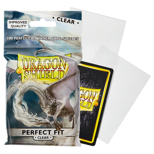 100 Micas Dragon Shield Clear - Inner Perfect Fit Sleeves