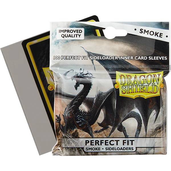 100 Micas Dragon Shield Smoke - Sideloading Perfect Fit Sleeves