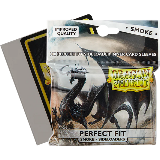 100 Micas Dragon Shield Smoke - Sideloading Perfect Fit Sleeves