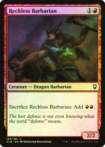 Reckless Barbarian Foil