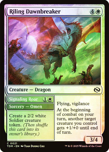 Riling Dawnbreaker // Signaling Roar Foil