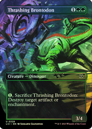 Thrashing Brontodon (Borderless) Foil
