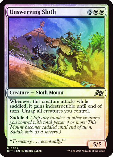 Unswerving Sloth Foil