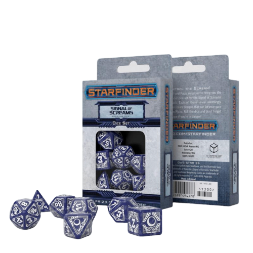 Q Workshop: Starfinder Signal of Screams Juego de Dados