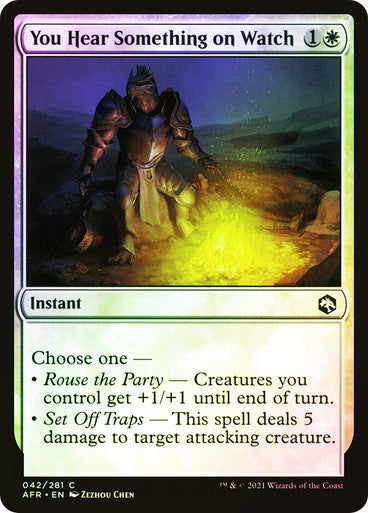 You Hear Something on Watch Foil