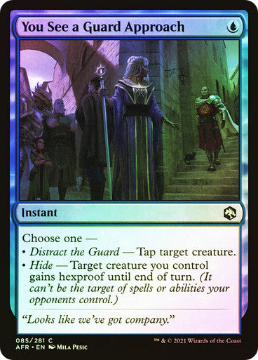 You See a Guard Approach Foil