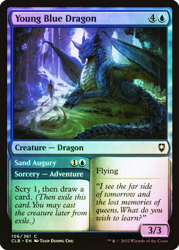 Young Blue Dragon // Sand Augury Foil