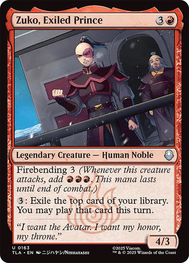 Zuko, Exiled Prince
