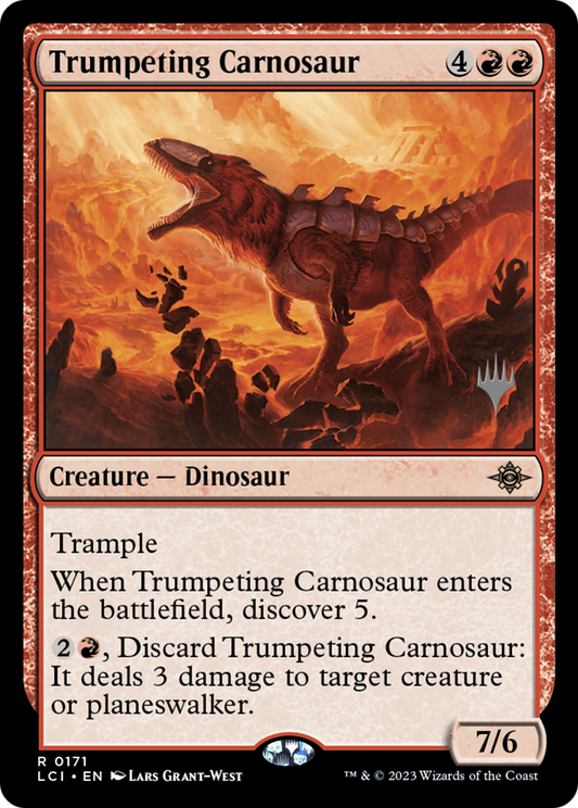 Trumpeting Carnosaur Foil