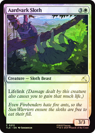 Aardvark Sloth Foil