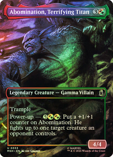 Abomination, Terrifying Titan (Borderless) Foil