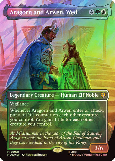 Aragorn and Arwen, Wed (Borderless) Surge Foil