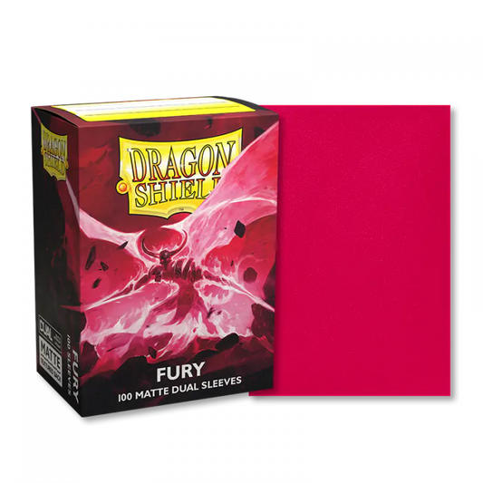 100 Micas Dragon Shield Fury - Matte Dual Sleeves - Standard Size