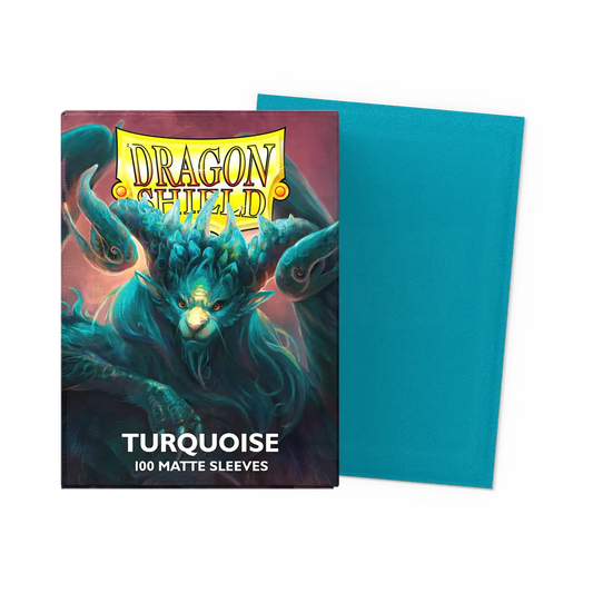 100 Micas Dragon Shield Turquoise - Matte Sleeves - Standard Size